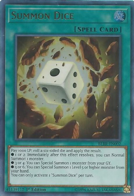 Summon Dice - Battles of Legend: Relentless Revenge YuGiOh trading card