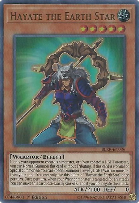 Hayate the Earth Star - Battles of Legend: Relentless Revenge YuGiOh trading card