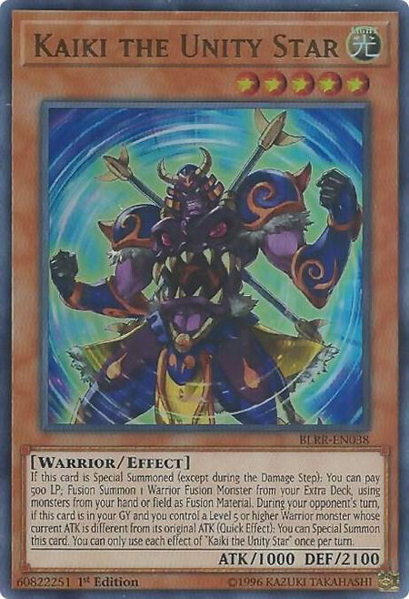 Kaiki the Unity Star - Battles of Legend: Relentless Revenge YuGiOh trading card