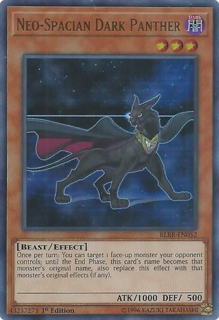 Neo-Spacian Dark Panther trading card from Battles of Legend: Relentless Revenge Neo-Spacian Dark Panther - Battles of Legend: Relentless Revenge YuGiOh trading card