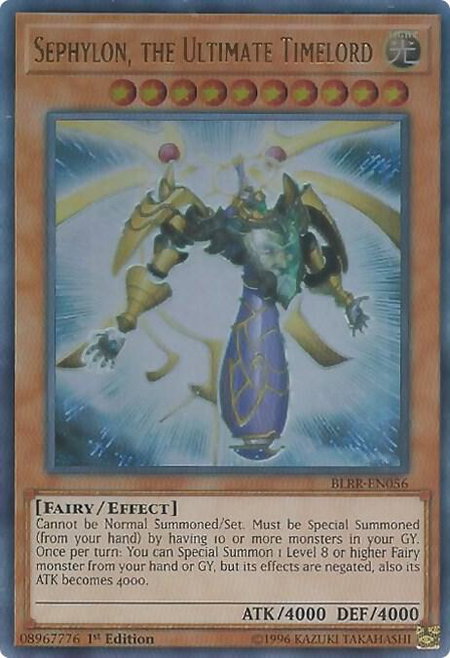 Sephylon, the Ultimate Timelord - Battles of Legend: Relentless Revenge YuGiOh trading card