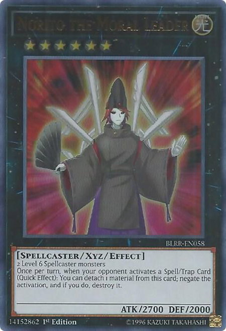 Norito the Moral Leader - Battles of Legend: Relentless Revenge YuGiOh trading card
