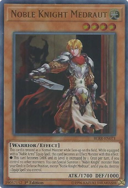 Noble Knight Medraut - Battles of Legend: Relentless Revenge YuGiOh trading card