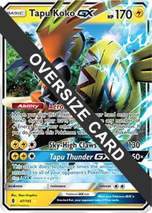 Tapu Koko GX - 47/145 - Jumbo Cards (PR) #047/145 - Promo Pokémon Trading Card