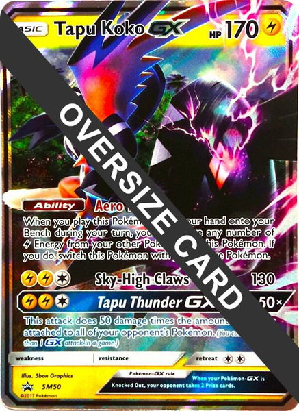 Tapu Koko GX - SM50 trading card from Jumbo Cards Tapu Koko GX - SM50 - Jumbo Cards Pokémon trading card