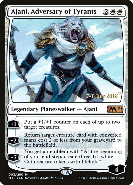 Ajani, Adversary of Tyrants - Prerelease Cards Magic: The Gathering trading card