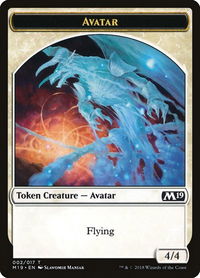 Avatar Token - Core Set 2019 (M19) #2 - Token Magic: The Gathering Trading Card