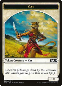 Cat Token - Core Set 2019 (M19) #3 - Token Magic: The Gathering Trading Card