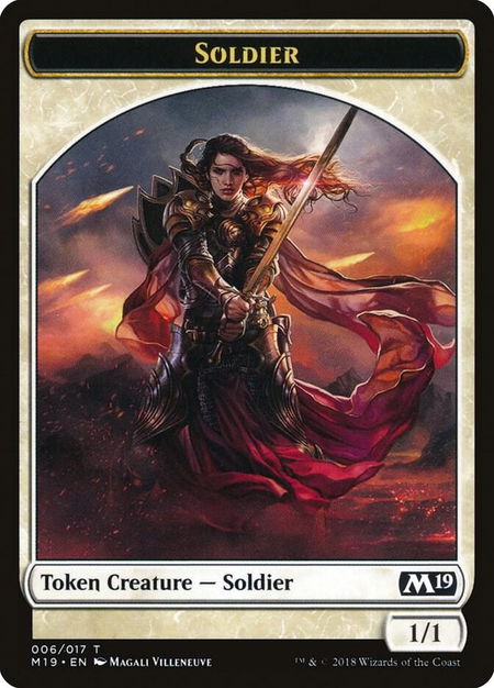 Soldier Token - Core Set 2019 Magic: The Gathering trading card