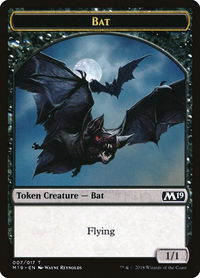 Bat Token - Core Set 2019 (M19) #7 - Token Magic: The Gathering Trading Card