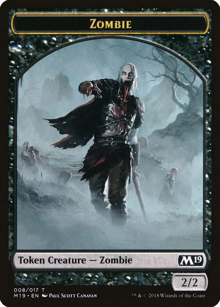 Zombie Token - Core Set 2019 Magic: The Gathering trading card