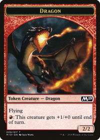 Dragon Token (009) - Core Set 2019 (M19) #9 - Token Magic: The Gathering Trading Card