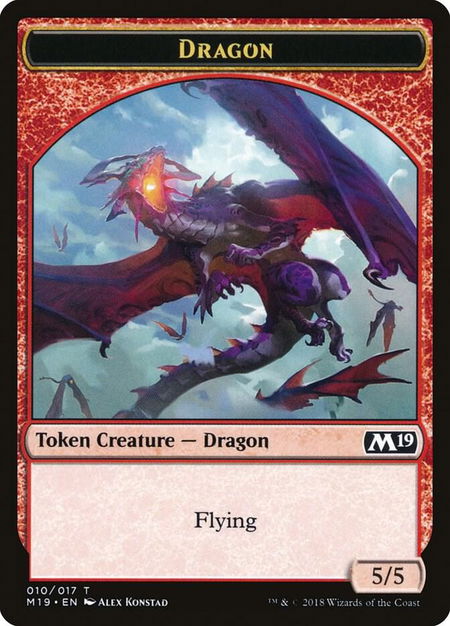 Dragon Token (010) - Core Set 2019 Magic: The Gathering trading card