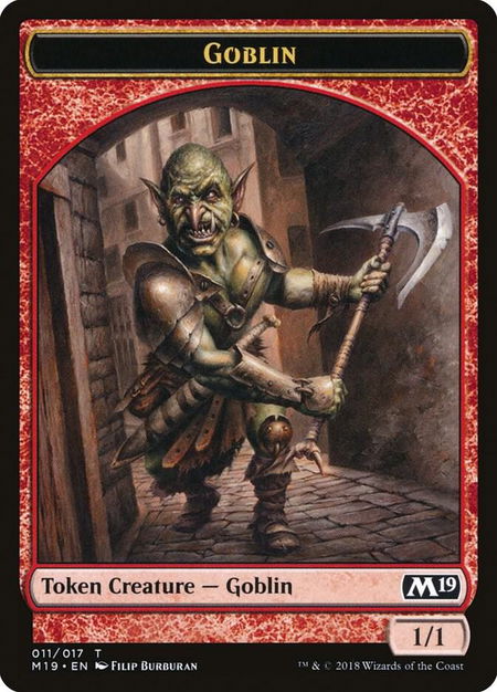 Goblin Token - Core Set 2019 Magic: The Gathering trading card