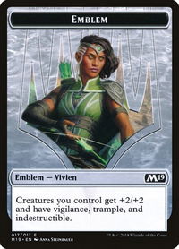Emblem - Vivien Reid - Core Set 2019 (M19) #17 - Token Magic: The Gathering Trading Card