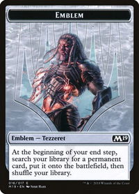 Emblem - Tezzeret, Artifice Master - Core Set 2019 (M19) #16 - Token Magic: The Gathering Trading Card