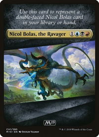 Checklist Card - Core Set 2019 (Nicol Bolas, the Ravager) - Core Set 2019 (M19) #CH1 - Token Magic: The Gathering Trading Card