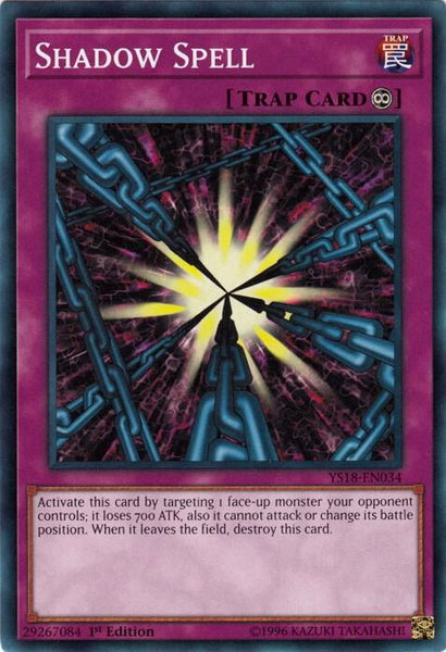 Shadow Spell trading card from Starter Deck: Codebreaker Shadow Spell - Starter Deck: Codebreaker YuGiOh trading card