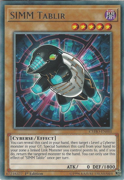 SIMM Tablir trading card from Cybernetic Horizon SIMM Tablir - Cybernetic Horizon YuGiOh trading card