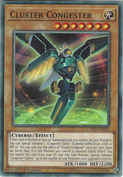 Cluster Congester trading card from Cybernetic Horizon Cluster Congester - Cybernetic Horizon YuGiOh trading card