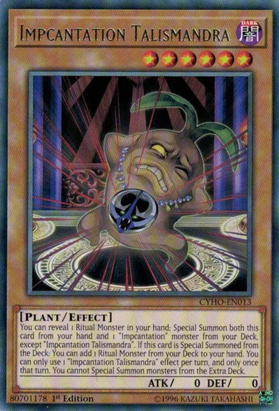 Impcantation Talismandra trading card from Cybernetic Horizon Impcantation Talismandra - Cybernetic Horizon YuGiOh trading card