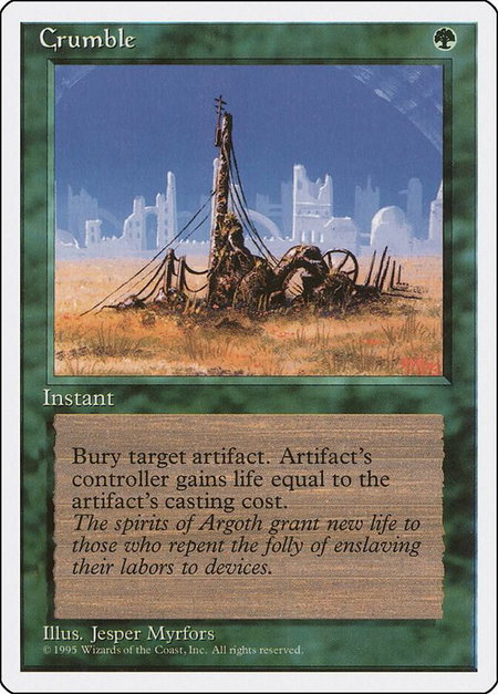 Crumble - Fourth Edition Magic: The Gathering trading card