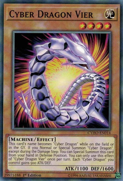Cyber Dragon Vier trading card from Cybernetic Horizon Cyber Dragon Vier - Cybernetic Horizon YuGiOh trading card