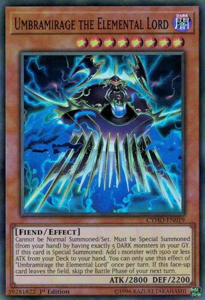 Umbramirage the Elemental Lord trading card from Cybernetic Horizon Umbramirage the Elemental Lord - Cybernetic Horizon YuGiOh trading card