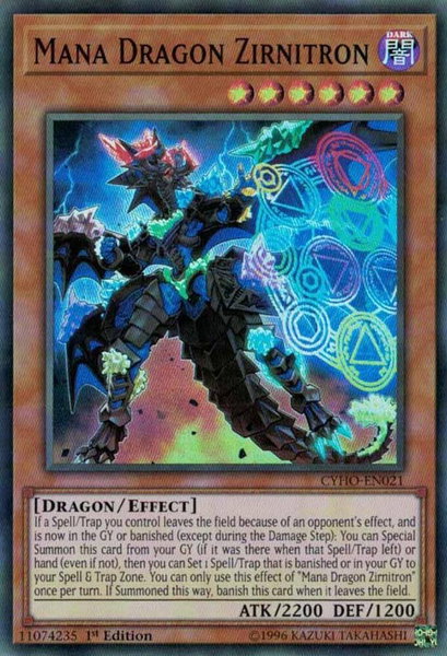 Mana Dragon Zirnitron trading card from Cybernetic Horizon Mana Dragon Zirnitron - Cybernetic Horizon YuGiOh trading card