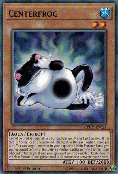 Centerfrog trading card from Cybernetic Horizon Centerfrog - Cybernetic Horizon YuGiOh trading card