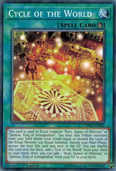 Cycle of the World trading card from Cybernetic Horizon Cycle of the World - Cybernetic Horizon YuGiOh trading card