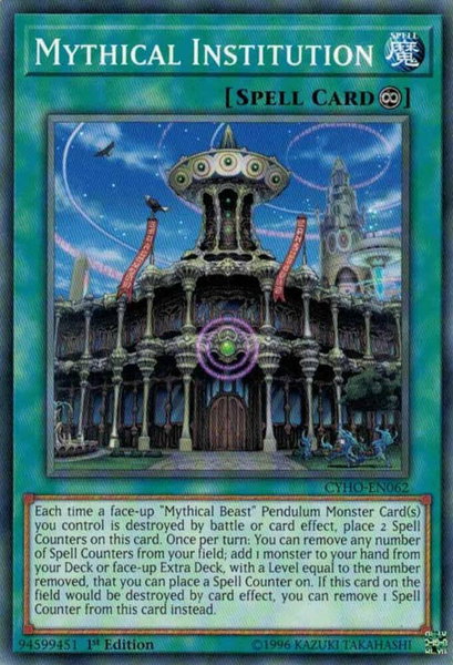 Mythical Institution trading card from Cybernetic Horizon Mythical Institution - Cybernetic Horizon YuGiOh trading card