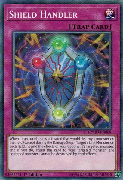 Shield Handler trading card from Cybernetic Horizon Shield Handler - Cybernetic Horizon YuGiOh trading card