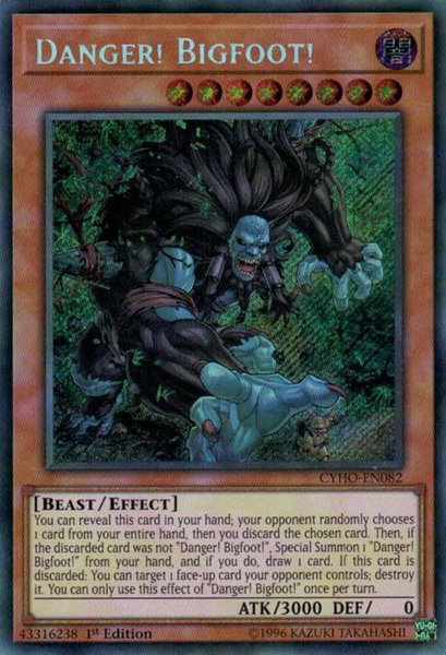 Danger! Bigfoot! trading card from Cybernetic Horizon Danger! Bigfoot! - Cybernetic Horizon YuGiOh trading card