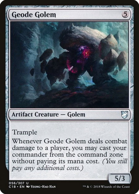 Geode Golem - Commander 2018 Magic: The Gathering trading card