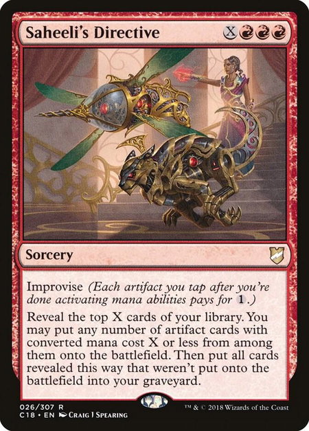 Saheeli's Directive - Commander 2018 Magic: The Gathering trading card