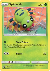 Spinarak - SM - Celestial Storm (CES) #5/168 - Common Pokémon Trading Card