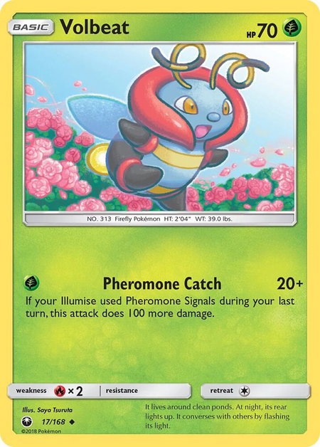 Volbeat trading card from SM - Celestial Storm Volbeat - SM - Celestial Storm Pokémon trading card