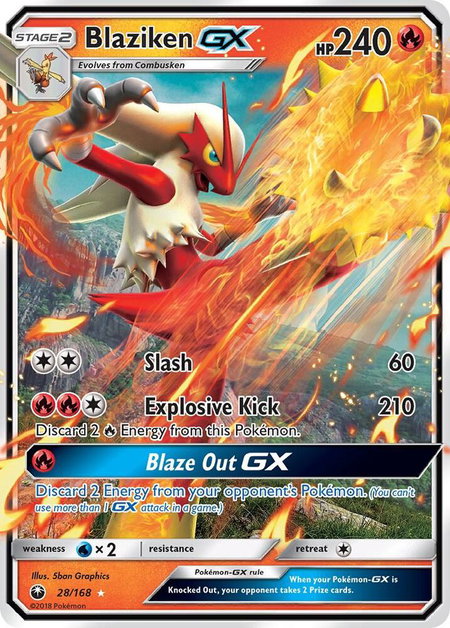 Blaziken GX - SM - Celestial Storm Pokémon trading card