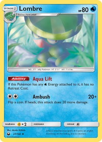 Lombre - SM - Celestial Storm (CES) #37/168 - Uncommon Pokémon Trading Card
