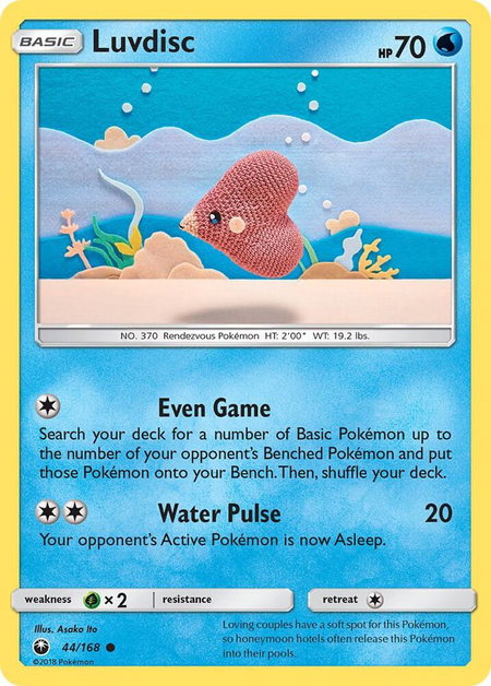 Luvdisc - SM - Celestial Storm Pokémon trading card