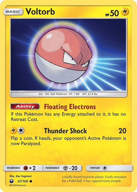 Voltorb - SM - Celestial Storm Pokémon trading card