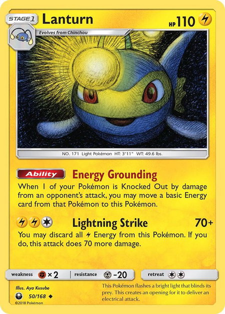 Lanturn - SM - Celestial Storm Pokémon trading card