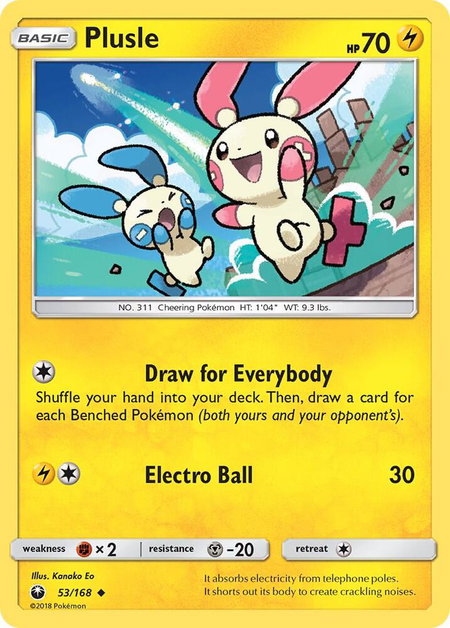 Plusle - SM - Celestial Storm Pokémon trading card