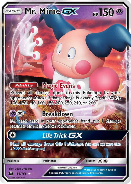 Mr. Mime GX - SM - Celestial Storm Pokémon trading card