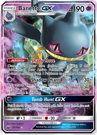 Banette GX - SM - Celestial Storm (CES) #66/168 - Ultra Rare Pokémon Trading Card