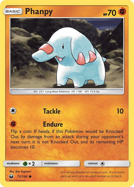 Phanpy - SM - Celestial Storm Pokémon trading card