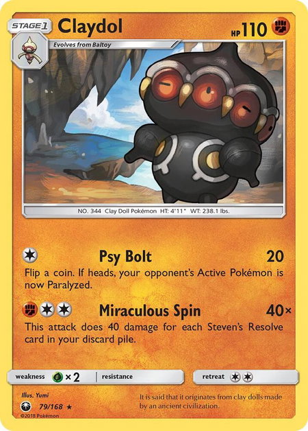 Claydol - SM - Celestial Storm Pokémon trading card