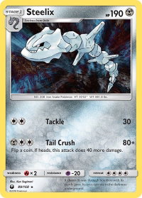 Steelix - SM - Celestial Storm (CES) #89/168 - Holo Rare Pokémon Trading Card