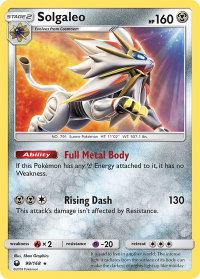 Solgaleo - SM - Celestial Storm (CES) #99/168 - Holo Rare Pokémon Trading Card